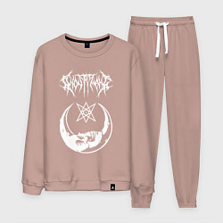 Костюм хлопковый мужской GHOSTEMANE НА СПИНЕ, цвет: пыльно-розовый