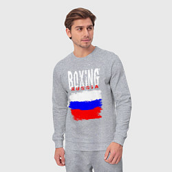 Костюм хлопковый мужской Бокс Россия, цвет: меланж — фото 2