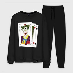 Костюм хлопковый мужской Joker Cards, цвет: черный