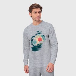 Костюм хлопковый мужской Тоторо в лесу, цвет: меланж — фото 2