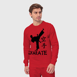Костюм хлопковый мужской Karate craftsmanship, цвет: красный — фото 2