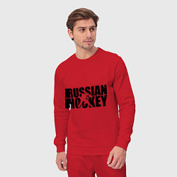 Костюм хлопковый мужской Russian Hockey, цвет: красный — фото 2