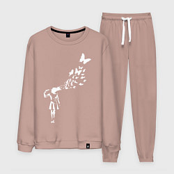 Костюм хлопковый мужской Banksy, цвет: пыльно-розовый