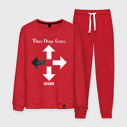 Костюм хлопковый мужской Three Days Grace, цвет: красный