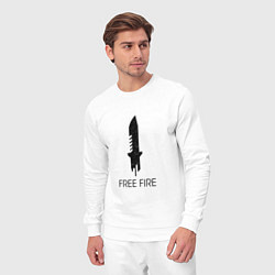 Костюм хлопковый мужской Free Fire, цвет: белый — фото 2