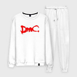 Костюм хлопковый мужской DMC НА СПИНЕ, цвет: белый