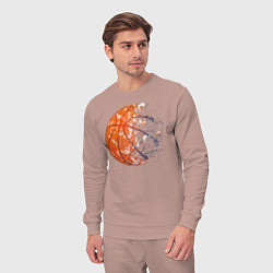Костюм хлопковый мужской BasketBall, цвет: пыльно-розовый — фото 2