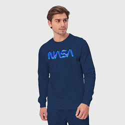 Костюм хлопковый мужской NASA, цвет: тёмно-синий — фото 2