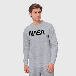 Костюм хлопковый мужской NASA, цвет: меланж — фото 2