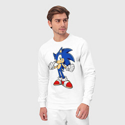 Костюм хлопковый мужской Sonic, цвет: белый — фото 2