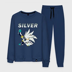 Костюм хлопковый мужской SONIC Silver, цвет: тёмно-синий