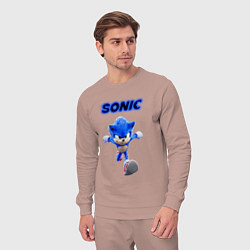 Костюм хлопковый мужской SONIC, цвет: пыльно-розовый — фото 2