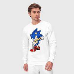 Костюм хлопковый мужской SONIC, цвет: белый — фото 2