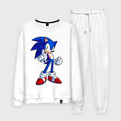 Костюм хлопковый мужской SONIC, цвет: белый