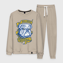 Костюм хлопковый мужской GO BULLDOGS, цвет: миндальный