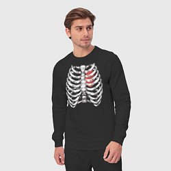 Костюм хлопковый мужской Skeleton, цвет: черный — фото 2