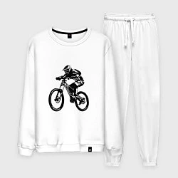 Костюм хлопковый мужской Велоспорт Z, цвет: белый