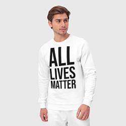 Костюм хлопковый мужской ALL LIVES MATTER, цвет: белый — фото 2