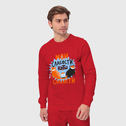 Костюм хлопковый мужской Мои слабости, цвет: красный — фото 2