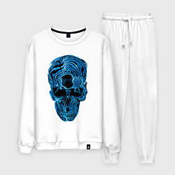 Костюм хлопковый мужской Skull - illusion, цвет: белый