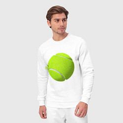 Костюм хлопковый мужской Теннис, цвет: белый — фото 2
