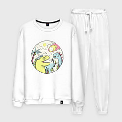 Костюм хлопковый мужской Последняя вечеринка, цвет: белый