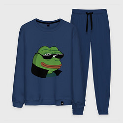 Костюм хлопковый мужской Pepe в очках EZ, цвет: тёмно-синий