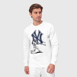 Костюм хлопковый мужской New York Yankees - baseball team, цвет: белый — фото 2