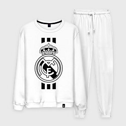 Костюм хлопковый мужской Real Madrid FC, цвет: белый