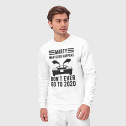 Костюм хлопковый мужской Марти - никогда не едь в 2020, цвет: белый — фото 2
