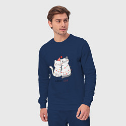 Костюм хлопковый мужской Merry Cat, цвет: тёмно-синий — фото 2
