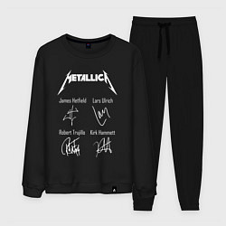 Костюм хлопковый мужской METALLICA АВТОГРАФЫ, цвет: черный