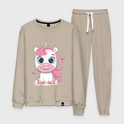 Костюм хлопковый мужской Unicorn Kid, цвет: миндальный