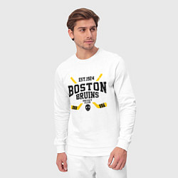 Костюм хлопковый мужской Бостон Брюинз, цвет: белый — фото 2
