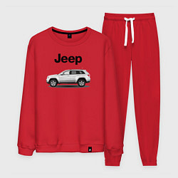 Костюм хлопковый мужской Jeep, цвет: красный
