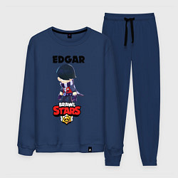 Костюм хлопковый мужской BRAWL STARS EDGAR, цвет: тёмно-синий