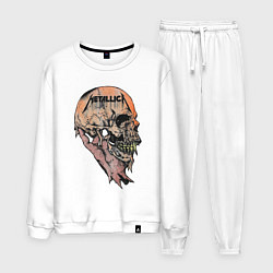 Костюм хлопковый мужской Metallica art 04, цвет: белый