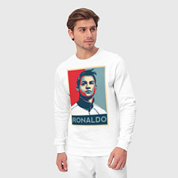 Костюм хлопковый мужской CRISTIANO RONALDO, цвет: белый — фото 2