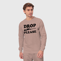 Костюм хлопковый мужской Drop Please, цвет: пыльно-розовый — фото 2