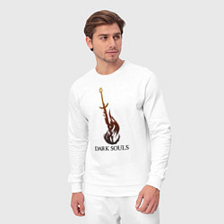 Костюм хлопковый мужской Dark Souls - Bonfire, цвет: белый — фото 2