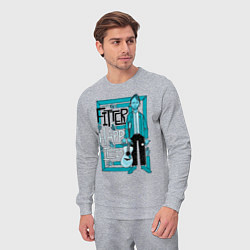 Костюм хлопковый мужской Radiohead Art 02, цвет: меланж — фото 2