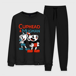 Костюм хлопковый мужской Cuphead & Mugman, цвет: черный