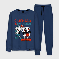 Костюм хлопковый мужской Cuphead & Mugman, цвет: тёмно-синий