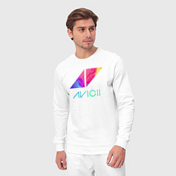 Костюм хлопковый мужской AVICII RAIBOW, цвет: белый — фото 2