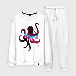 Костюм хлопковый мужской Space Octopus, цвет: белый