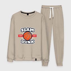 Костюм хлопковый мужской Slam Dunk, цвет: миндальный