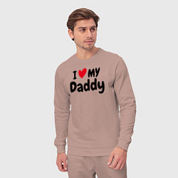 Костюм хлопковый мужской I LOVE MY DADDY, цвет: пыльно-розовый — фото 2