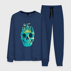 Костюм хлопковый мужской Скала Черепа Skull Mountain, цвет: тёмно-синий
