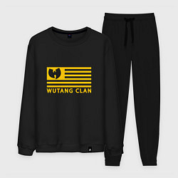 Костюм хлопковый мужской Wu-Tang Flag, цвет: черный