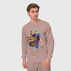 Костюм хлопковый мужской Lionel Messi Barcelona Argentina!, цвет: пыльно-розовый — фото 2